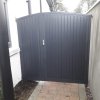 anthracite grey gate with key  lock